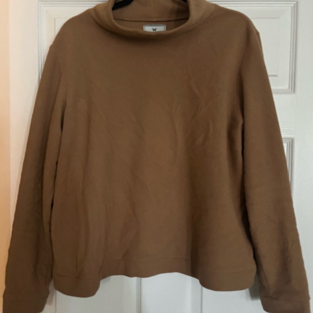 Dudley Stephens greenpoint turtleneck Brown Sweater sweatshirt XXL vello fleece